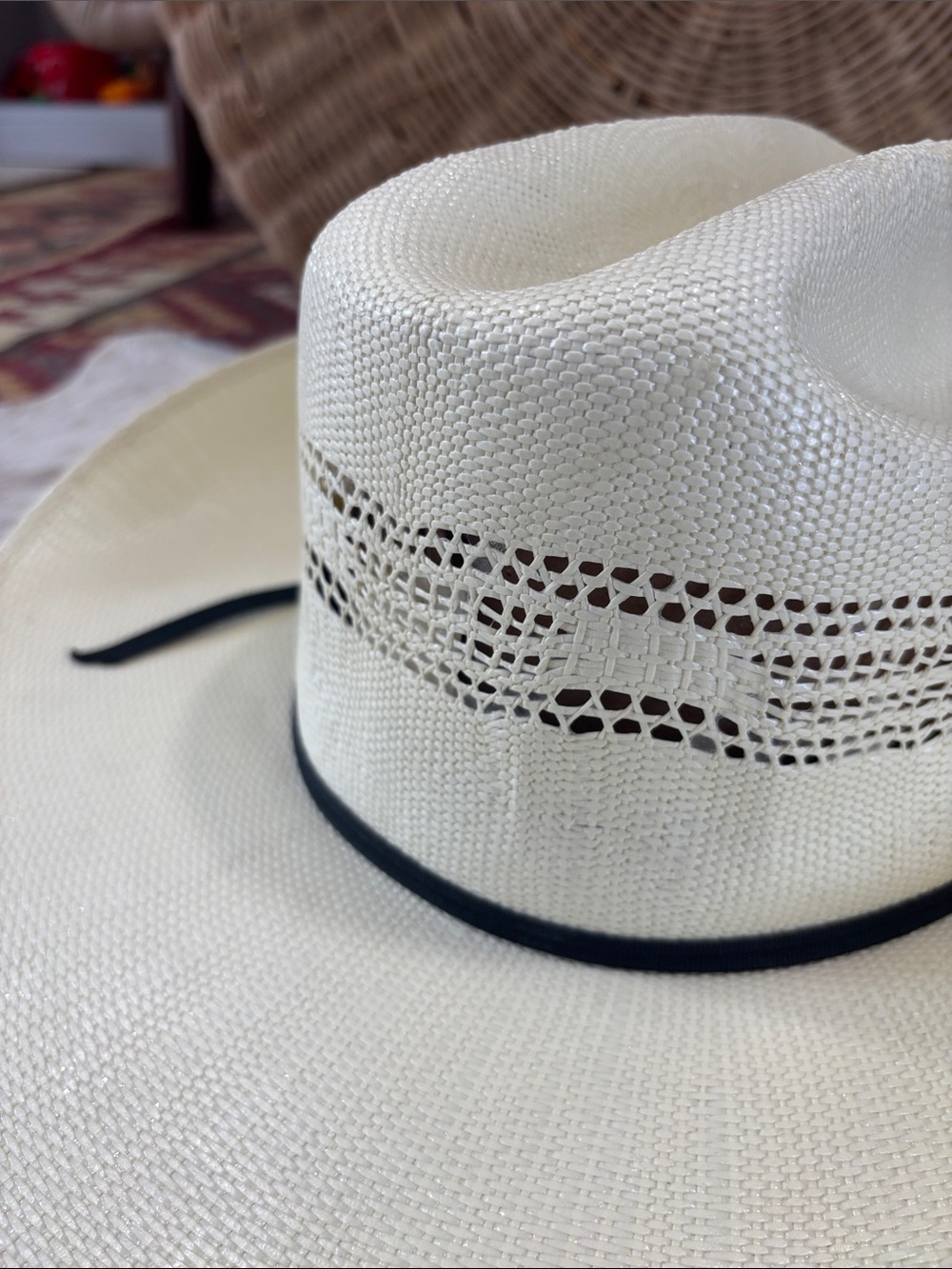 Twister straw, cowboy hat 7 7/8 - Picture 5 of 7